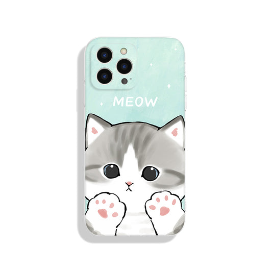 Cute Cat iPhone Case Gray tabby Cats White Kitty Calico Cat Owner Gifts (10)
