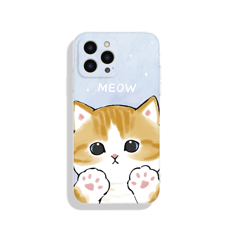 Cute Cat iPhone Case Orange Tabby Cats White Kitty Calico Cat Owner Gifts (9)