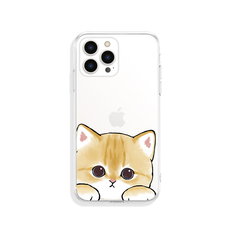 Cute Cat iPhone Case Transparent Cat Phone Case Siamese Cat Mom Gifts Orange Tabby Cat Owner Gifts Blue Cats Art (3)