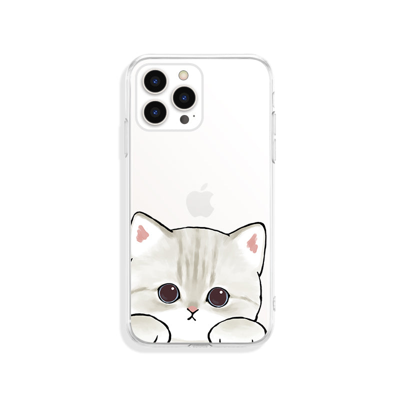 Cute Cat iPhone Case Transparent Cat Phone Case Siamese Cat Mom Gifts Orange Tabby Cat Owner Gifts Blue Cats Art (4)
