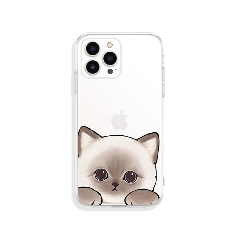 Cute Cat iPhone Case Transparent Cat Phone Case Siamese Cat Mom Gifts Orange Tabby Cat Owner Gifts Blue Cats Art (5)