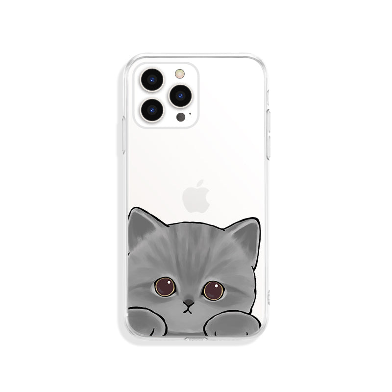 Cute Cat iPhone Case Transparent Cat Phone Case Siamese Cat Mom Gifts Orange Tabby Cat Owner Gifts Blue Cats Art (6)