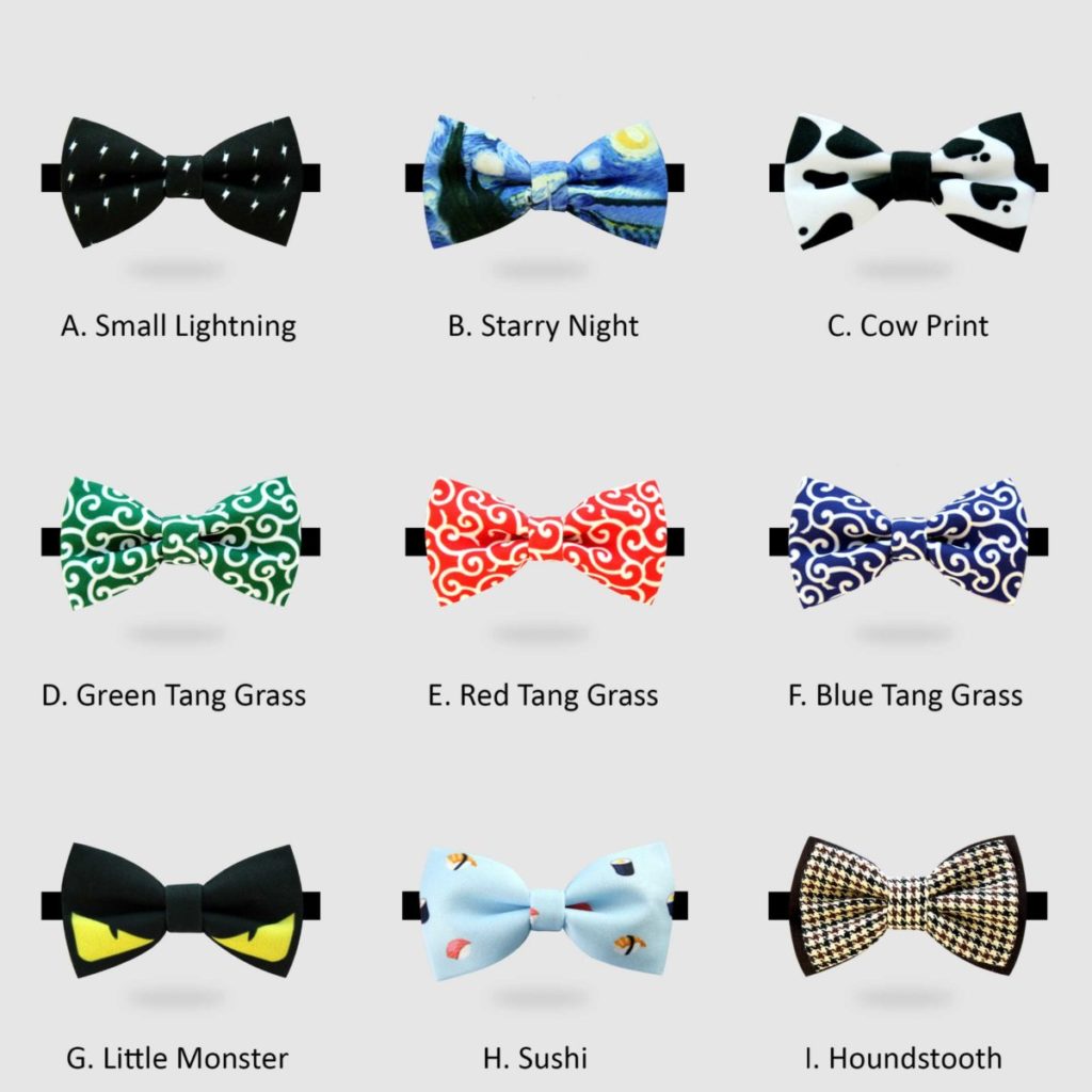 Cute Dog Bow Ties with Velvet Collar