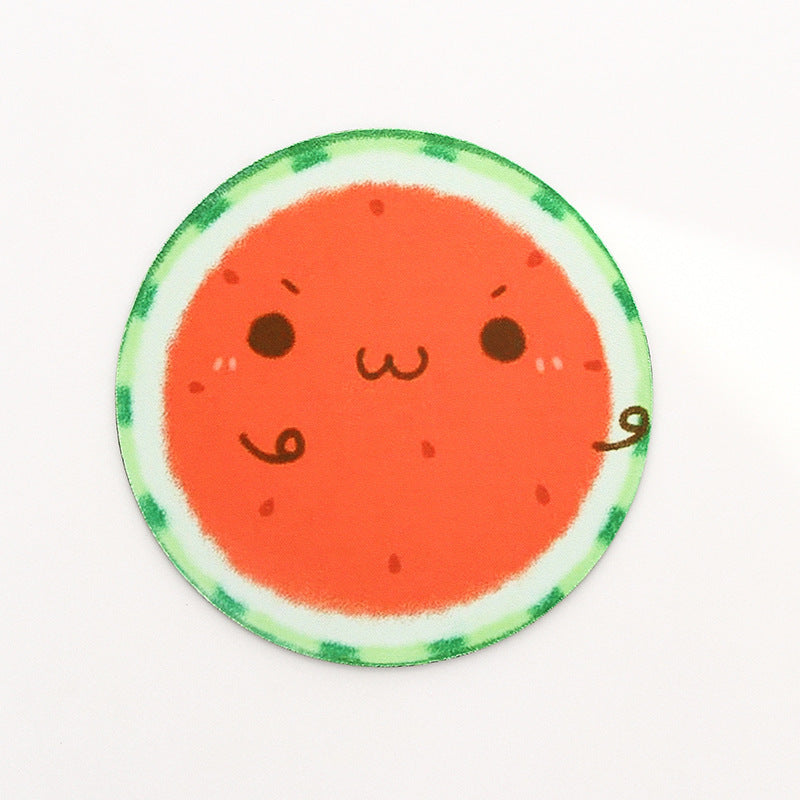 Cute Fruit Mouse Pads Round Kawaii Animal Computer Mouse Pad (1)