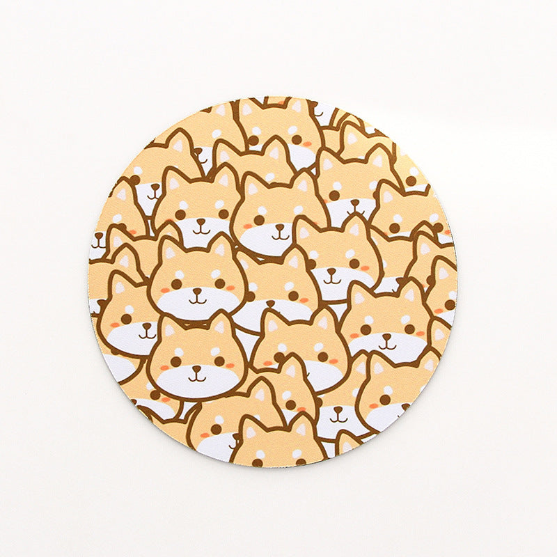 Cute Fruit Mouse Pads Round Kawaii Animal Computer Mouse Pad (3)