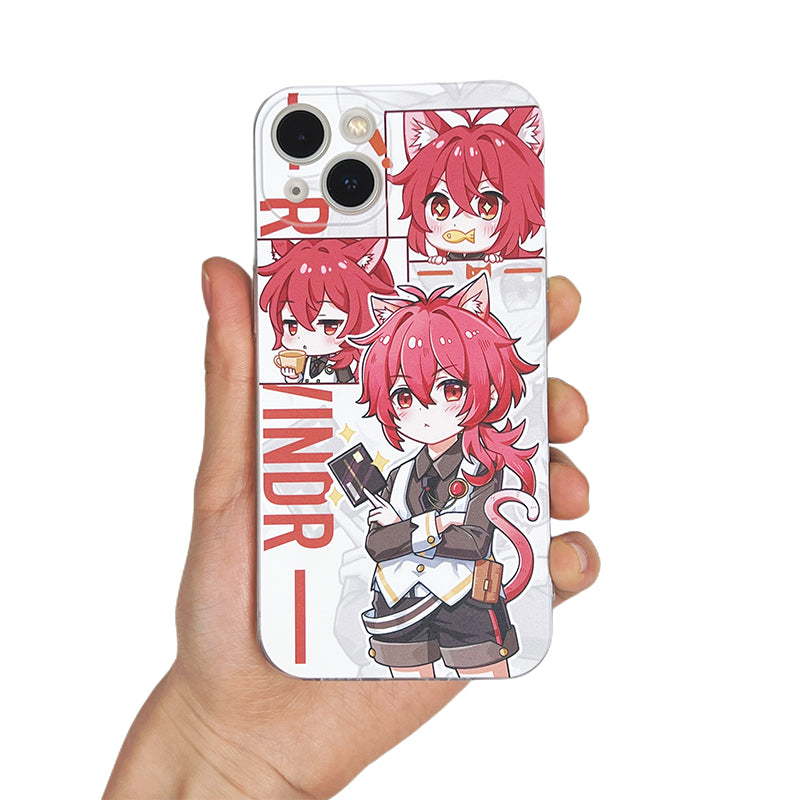 Cute Genshin Impact Phone Case Animal Ears Genshin Impact Fanart Cat Ears Diluc