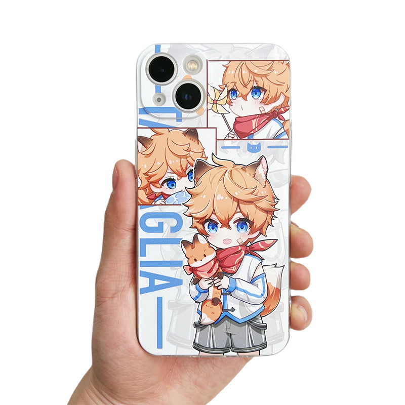 Cute Genshin Impact Phone Case Animal Ears Genshin Impact Fanart Cat Ears Tartaglia