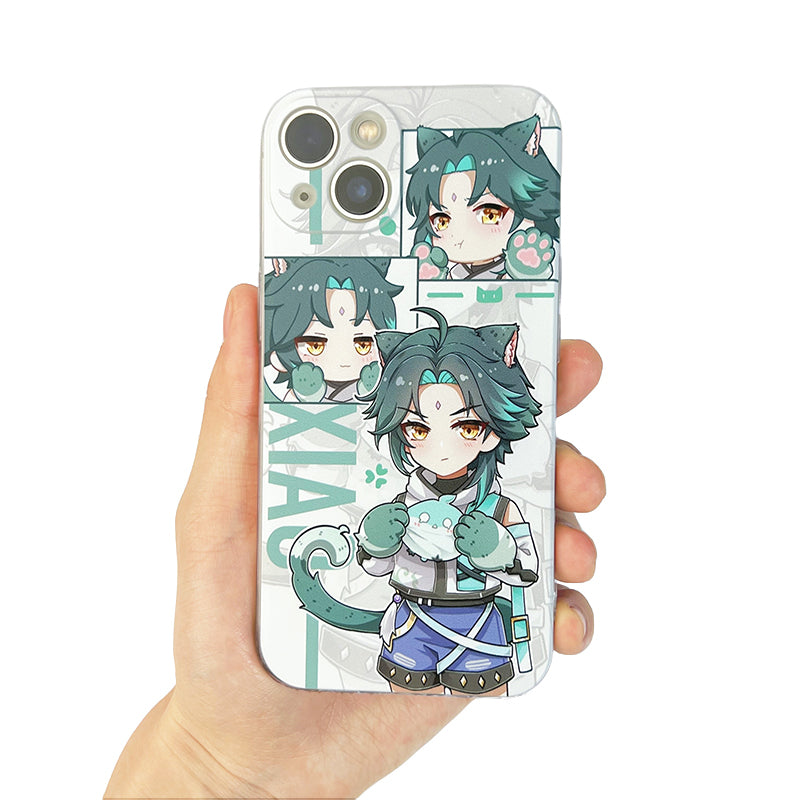 Cute Genshin Impact Phone Case Animal Ears Genshin Impact Fanart Cat Ears Xiao