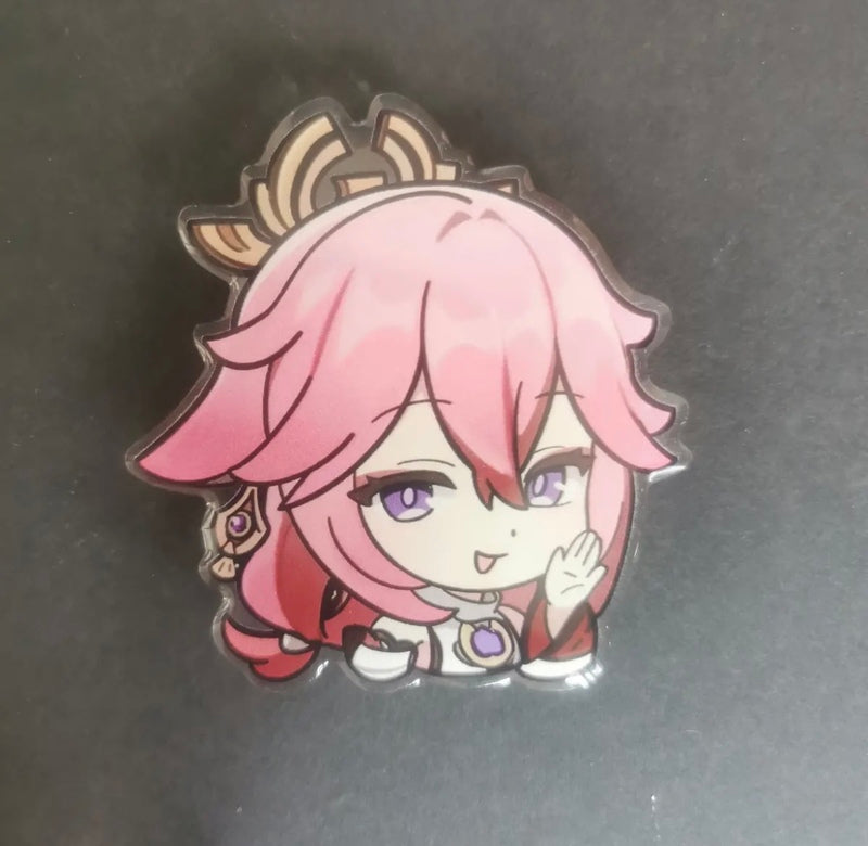 Cute Genshin Impact Phone Holder Grips Chibi Genshin Impact Fanart (11)