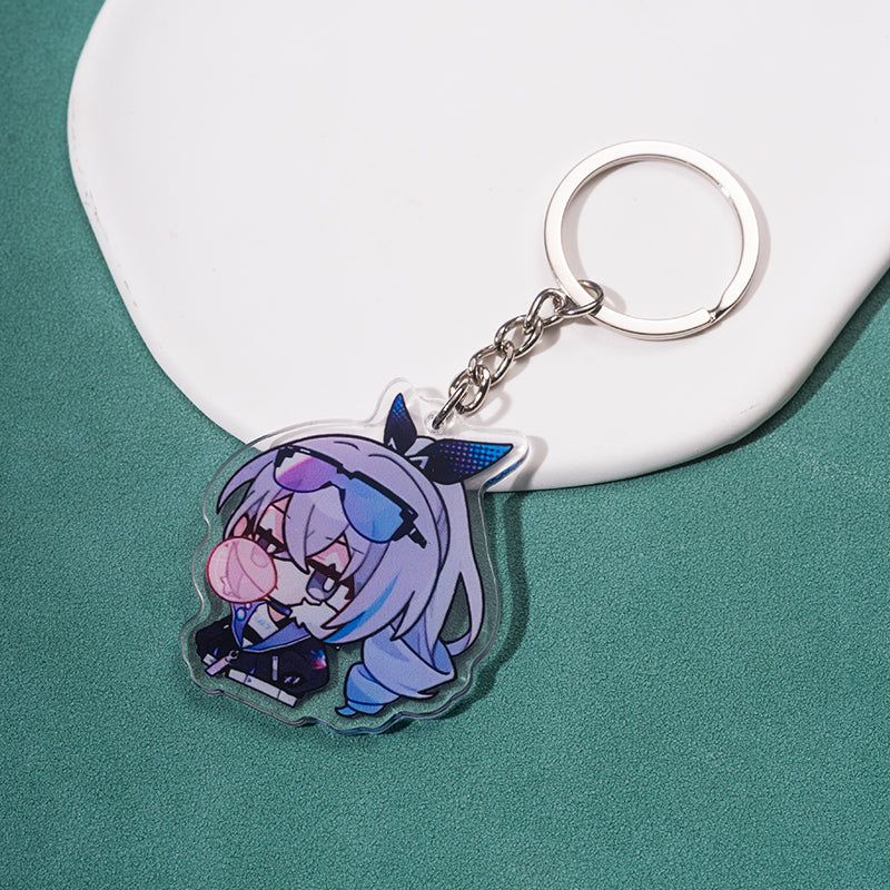 Cute Honkai Star Rail Keychains Kawaii Star Rail Phone Charm (13)