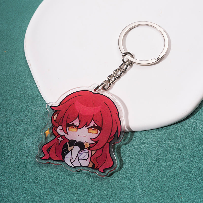 Cute Honkai Star Rail Keychains Kawaii Star Rail Phone Charm (7)