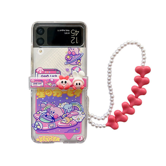 Cute Kirby Samsung Flip 3 Phone Case Kawaii Kirby Flip 4 Cases (2)