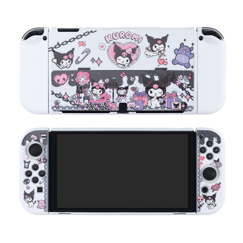Cute Kuromi Switch Covers Kawaii White Kuromi Switch Case (7)