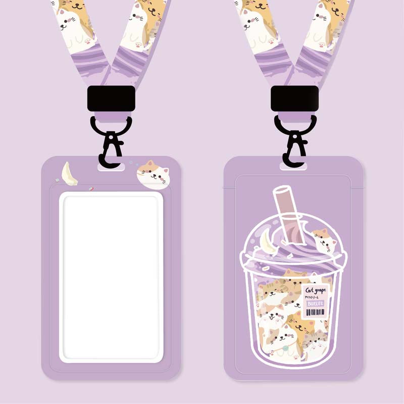 Cute Lanyard with ID Badge Holder Pastel Pink Kawaii Lanyard Keychain Cute Card Holders (1)