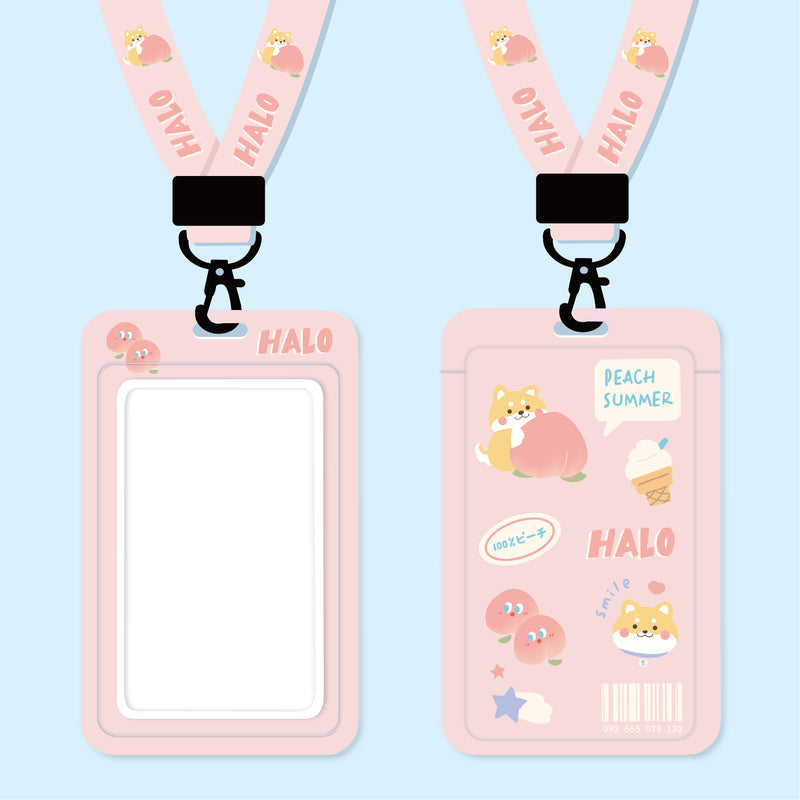 Cute Lanyard with ID Badge Holder Pastel Pink Kawaii Lanyard Keychain Cute Card Holders (11)