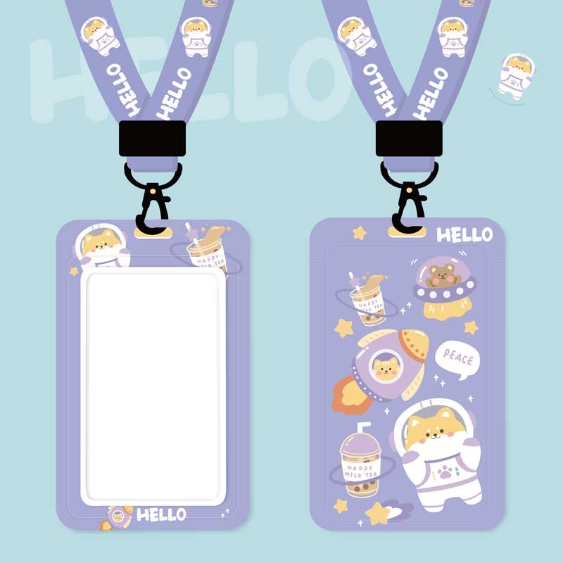 Cute Lanyard with ID Holder Kawaii Lanyard Keychain Cute Phone Strap Neclace (8)