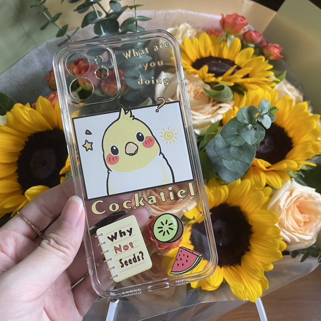 Cute Parrot Phone Case with Cockatiel Design