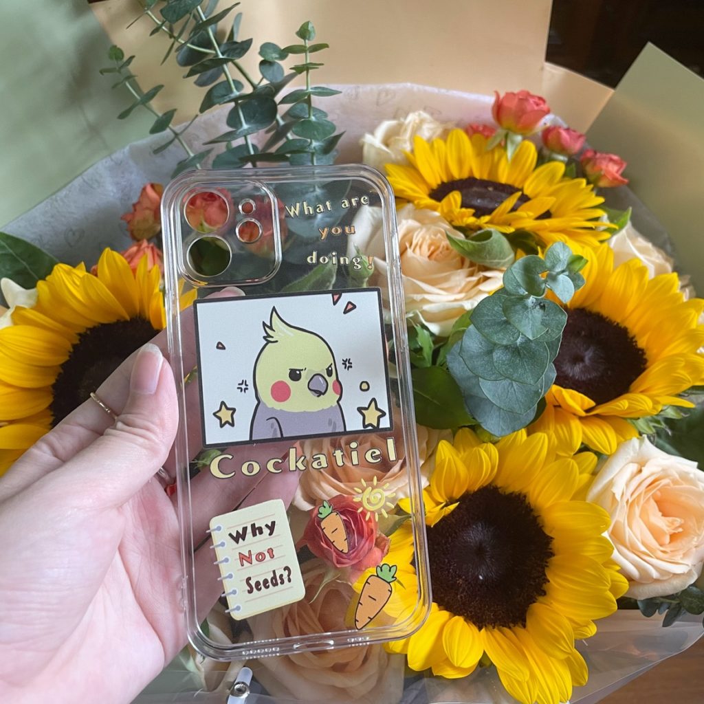Cute Parrot Phone Case with Cockatiel Design