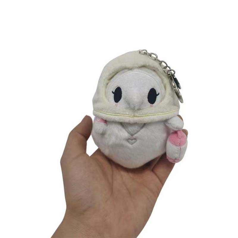 Cute Plague Doctor Keychain Bird Plush Pendant Glow in the Dark (5)