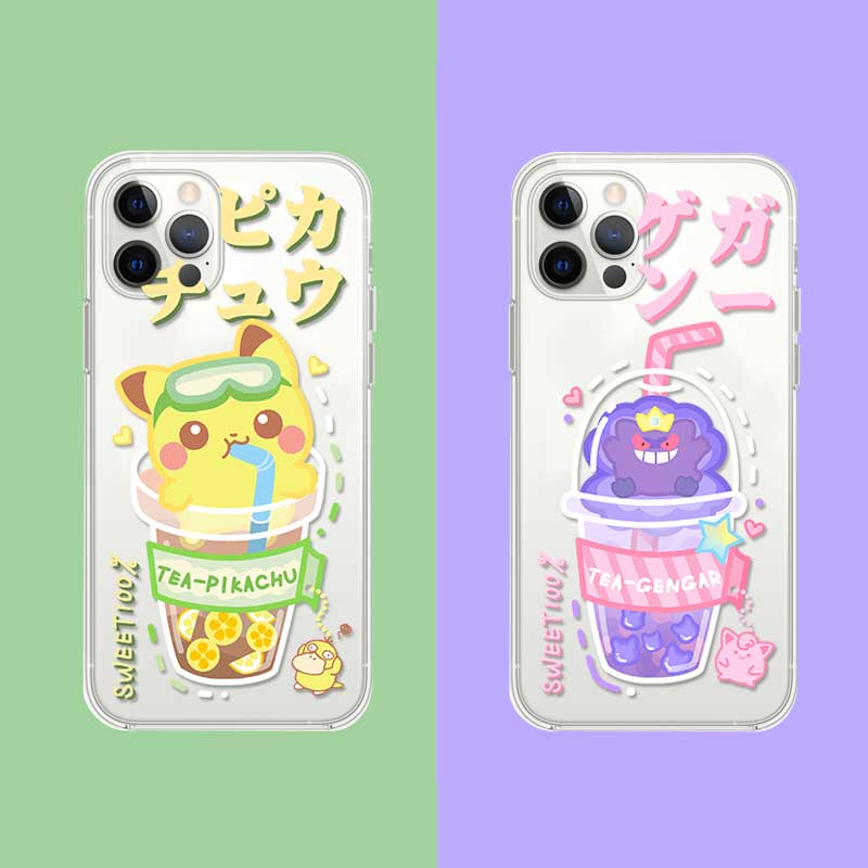 Cute Pokemon Samsung S21 Case Transparent Pikachu samsung galaxy S21 ultra OnePlus gengar pikachu (3)