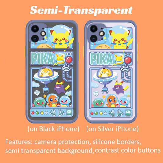 Cute Pokemon iPhone Case Kawaii Pokemon iPhone 12 Pro Max Case Cover Chibi Pokemon Art regisbox (1)