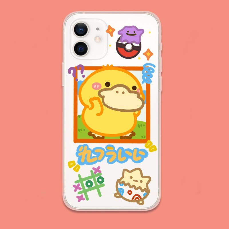 Cute Pokemon iPhone Case Pikachu Psyduck Ditto Phone Case (2)