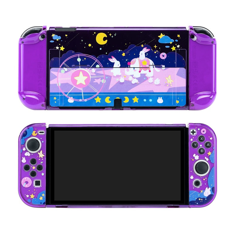 Cute Purple Switch OLED Case Kawaii Fairy Tale Switch OLED Covers (1)