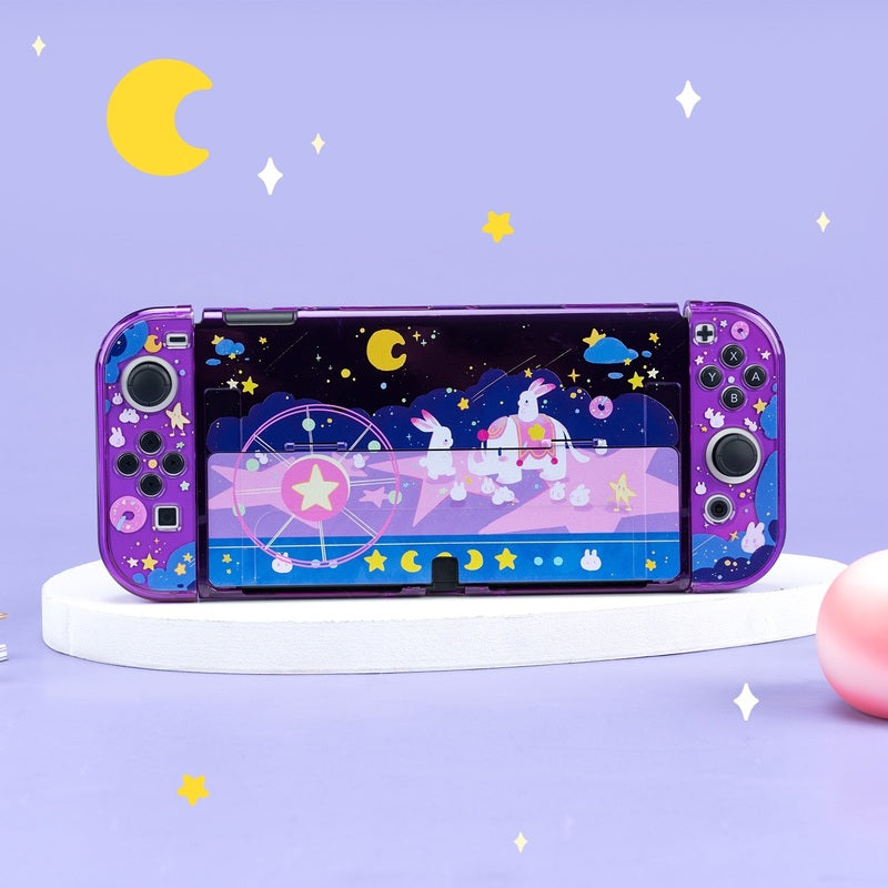 Cute Purple Switch OLED Case