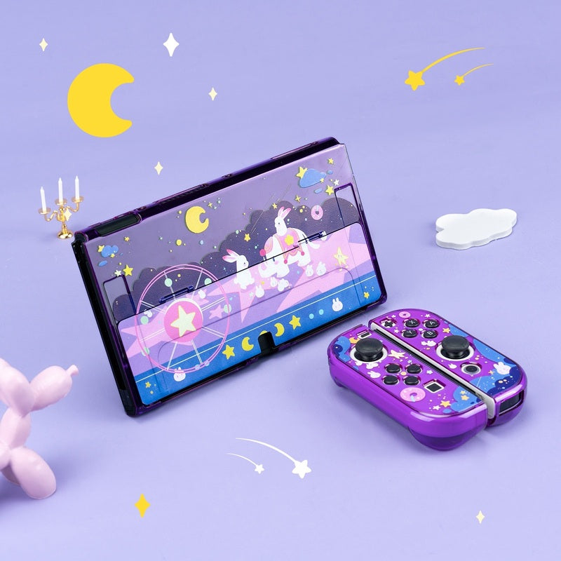 Cute Purple Switch OLED Case