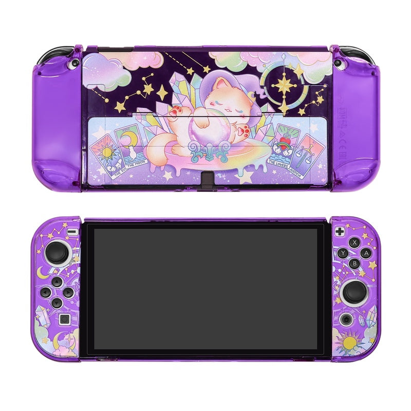 Cute Purple Switch OLED Case Kawaii Fairy Tale Switch OLED Covers (5)