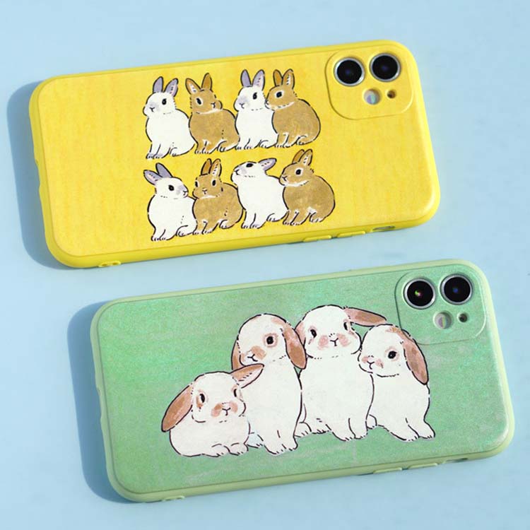 Cute Rabbit Phone Case Kawaii Bunny Art Rabbit Owner Gifts (2)