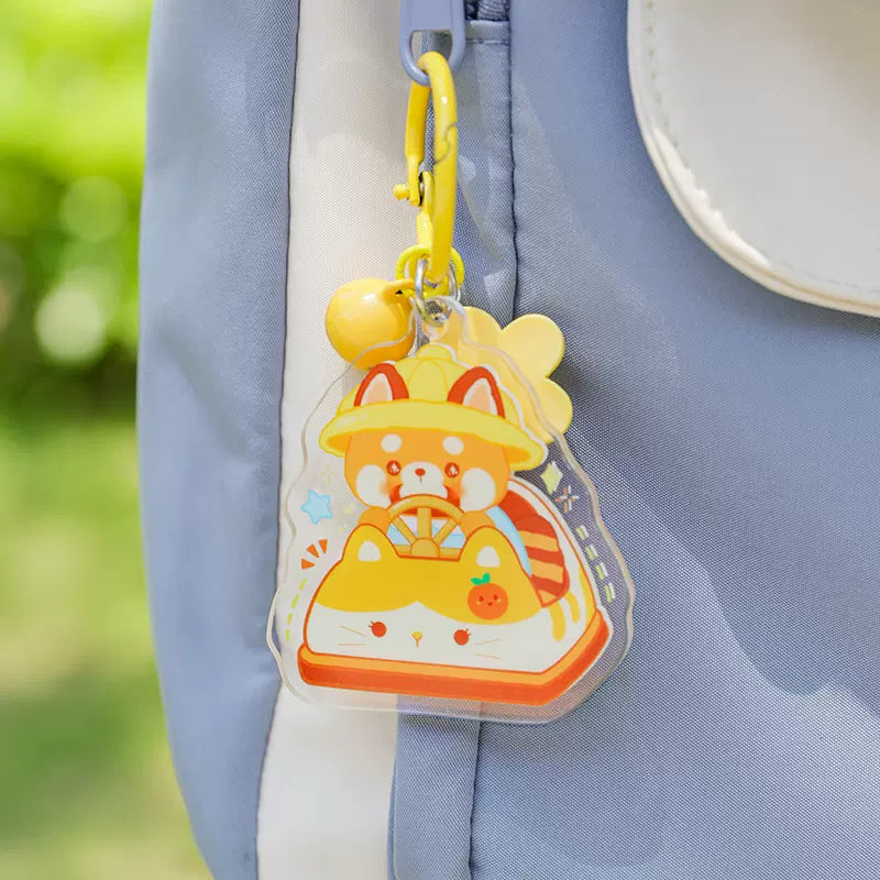 Cute Red Panda Keychain with Kawaii Designs