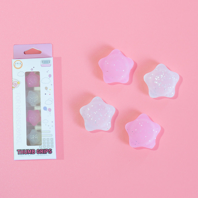 Cute Stars Switch Button Caps for Switch OLED Lite Thumb Grips (10)