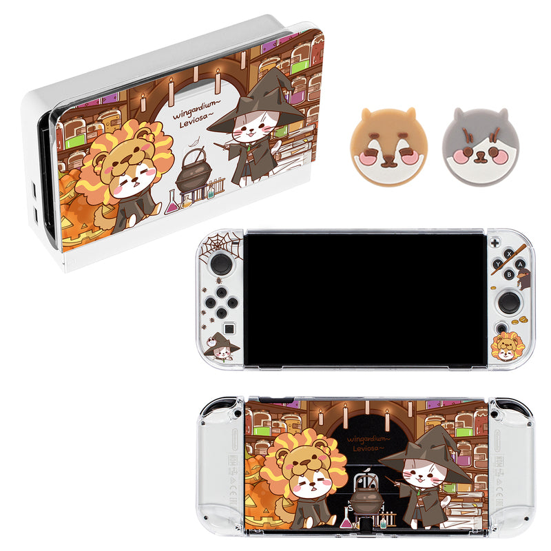 Cute Switch OLED Case Kawaii Hard Shell Protective Case Cute Animal Protective Cover for Switch OLED Model (8)