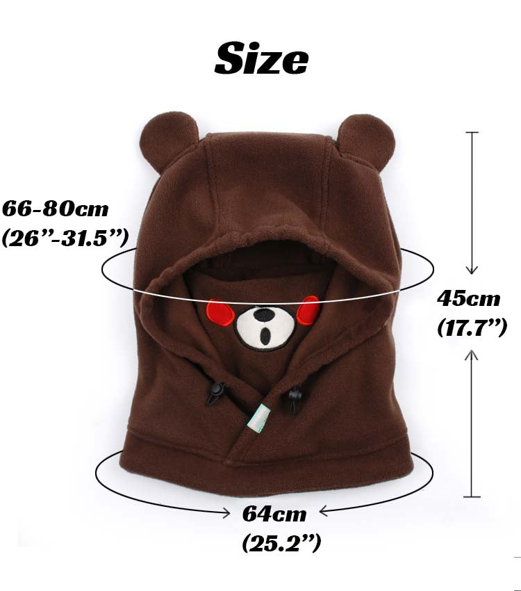 Adorable Bear Ski Balaclava with 3-in-1 Functionality