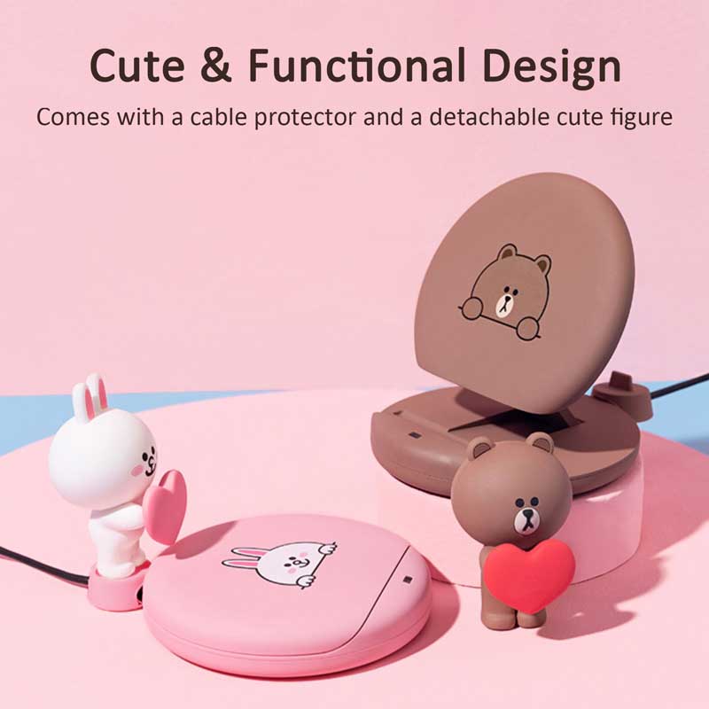 Cute Wireless Charger Stand for Qi-Devices