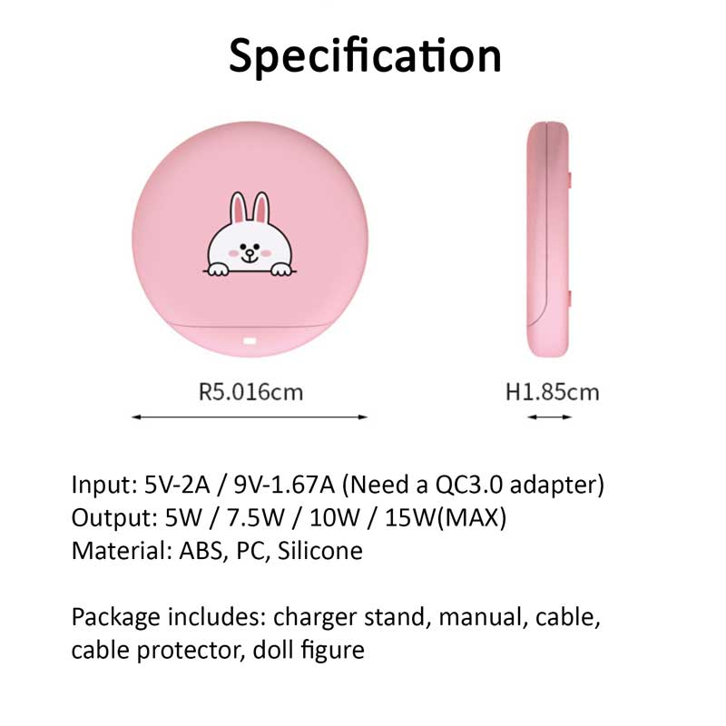 Cute Wireless Charger Stand for Qi-Devices