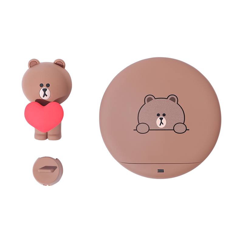 Cute Wireless Charger Stand 15W Fast Charging Stand brown bear Kawaii Gaming Room Decor (8)