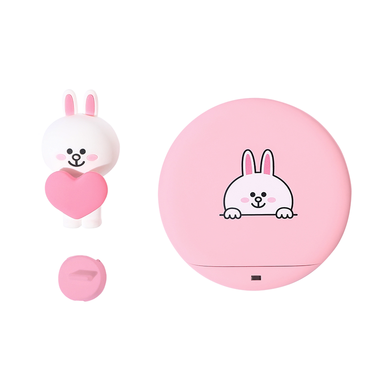 Cute Wireless Charger Stand 15W Fast Charging Stand pink Kawaii Gaming Room Decor white rabbit(7)