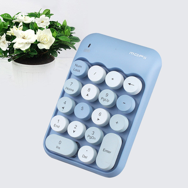 Cute Wireless Numeric Keypad USB Mini Number Keyboard Retro Keypads (2)
