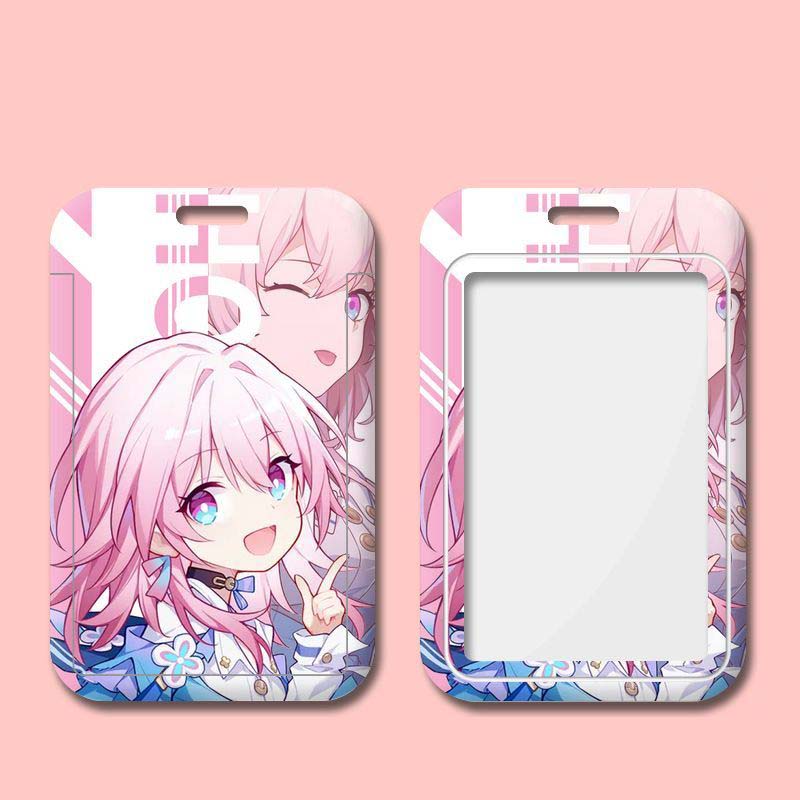 Cute march 7th Honkai Star Rail ID Badge Holder Chibi Star Rail Merch (3)