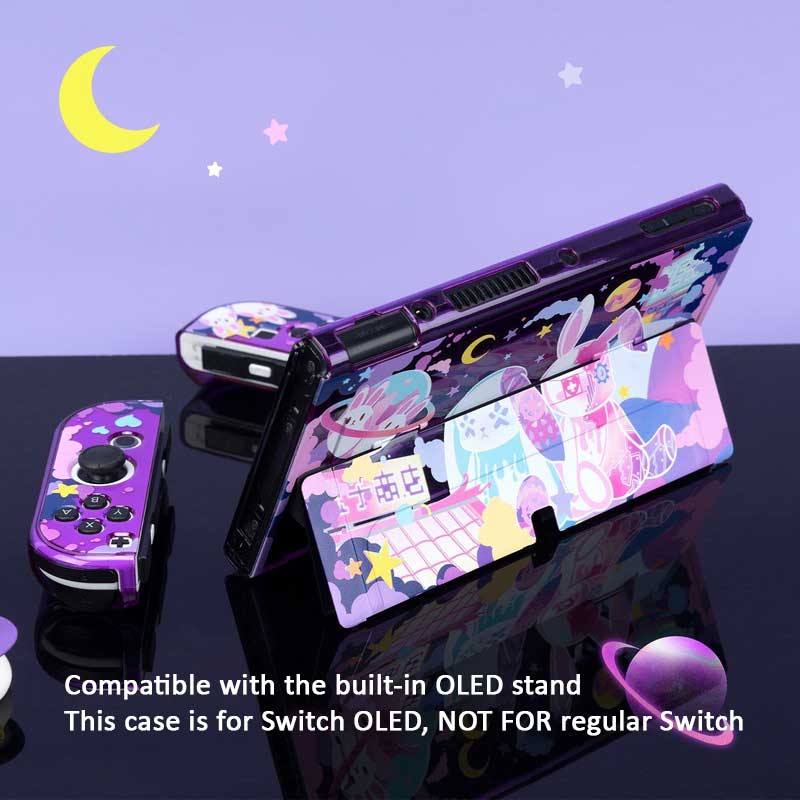Cute Purple Switch OLED Case