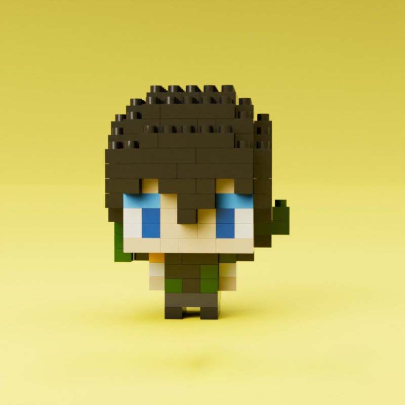 DIY Honkai Star Rail Building Blocks Game Room Decor Chibi Star Rail Dan Heng Figure (3)