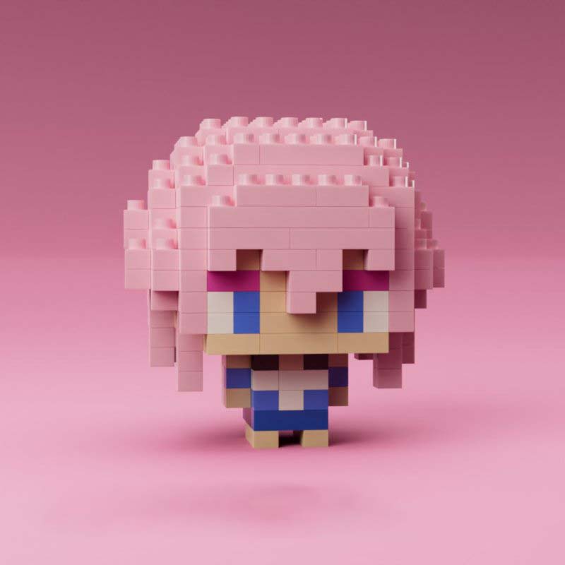 DIY Honkai Star Rail Building Blocks Game Room Decor Chibi Star Rail March 7th Figure (2)