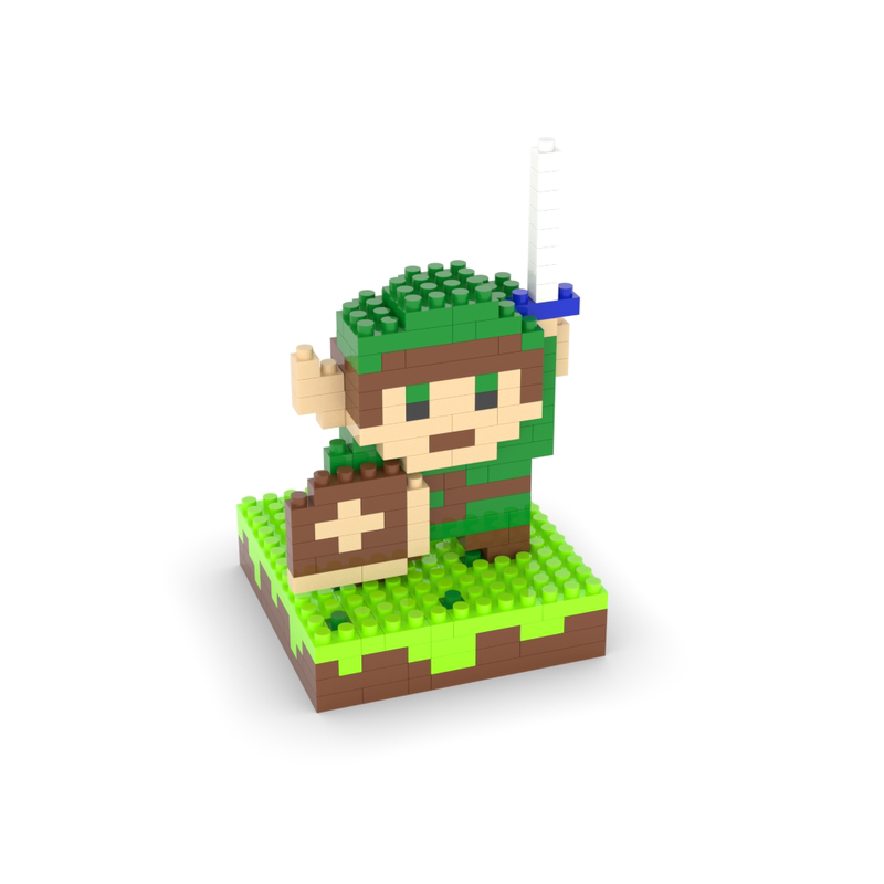 DIY Legend of Zelda Building Blocks BOTW Figure Mini Blocks Zelda Pixel Art Zelda Gifts (1)