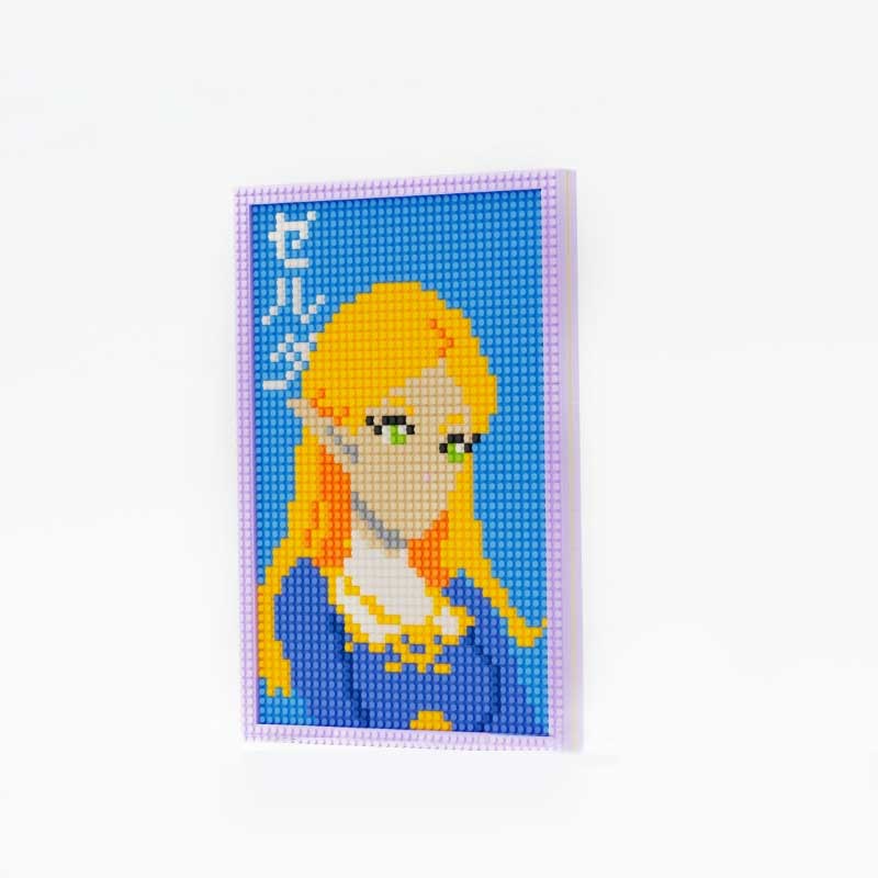 DIY Zelda Mini Blocks BOTW Link Figure Pixelated Zelda Portrait Cool Zelda Gifts (3)