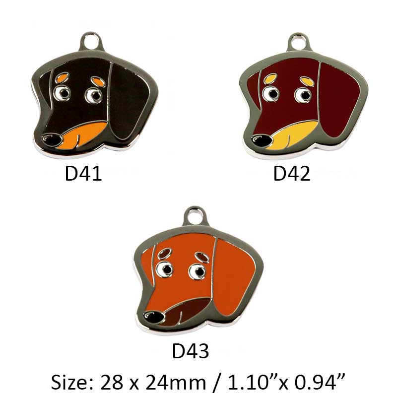 Dachshund Dog ID Tags with Engraving