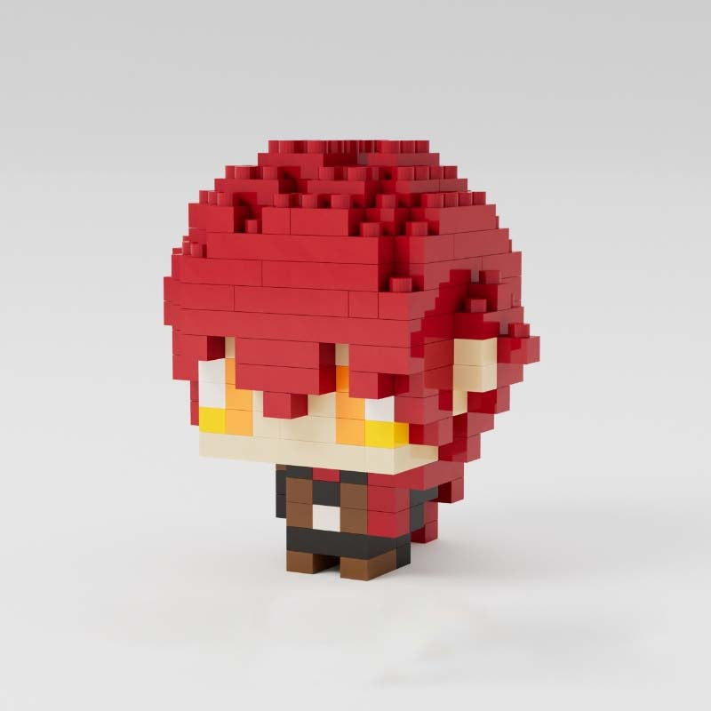 Diluc Chibi Genshin Impact Figure DIY Building Blocks Genshin Impact Desk Decor (11)