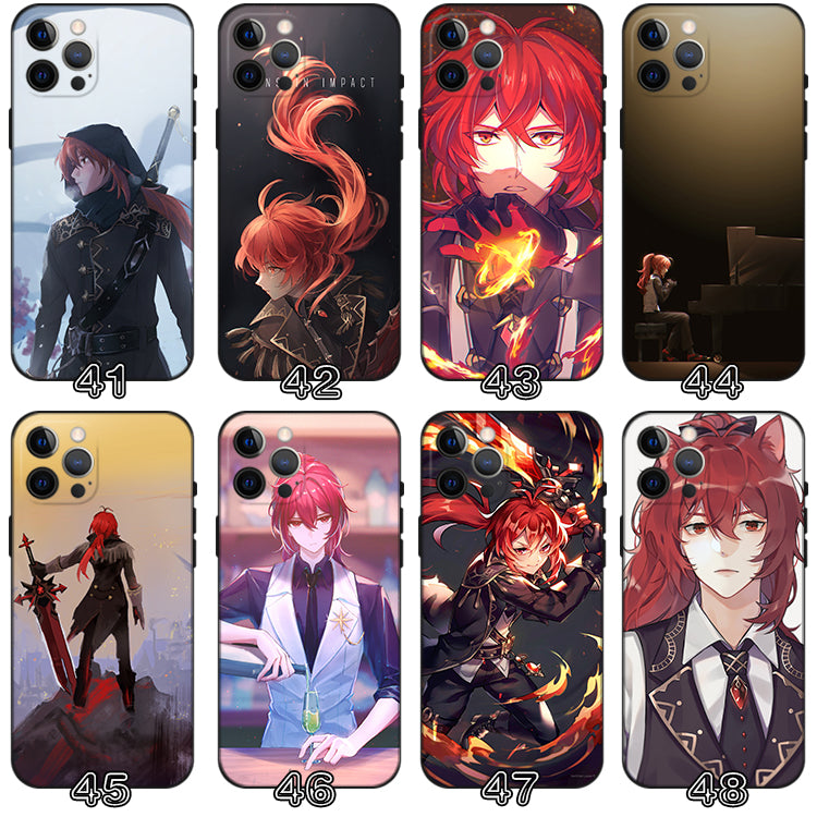Diluc Genshin Impact Phone Case