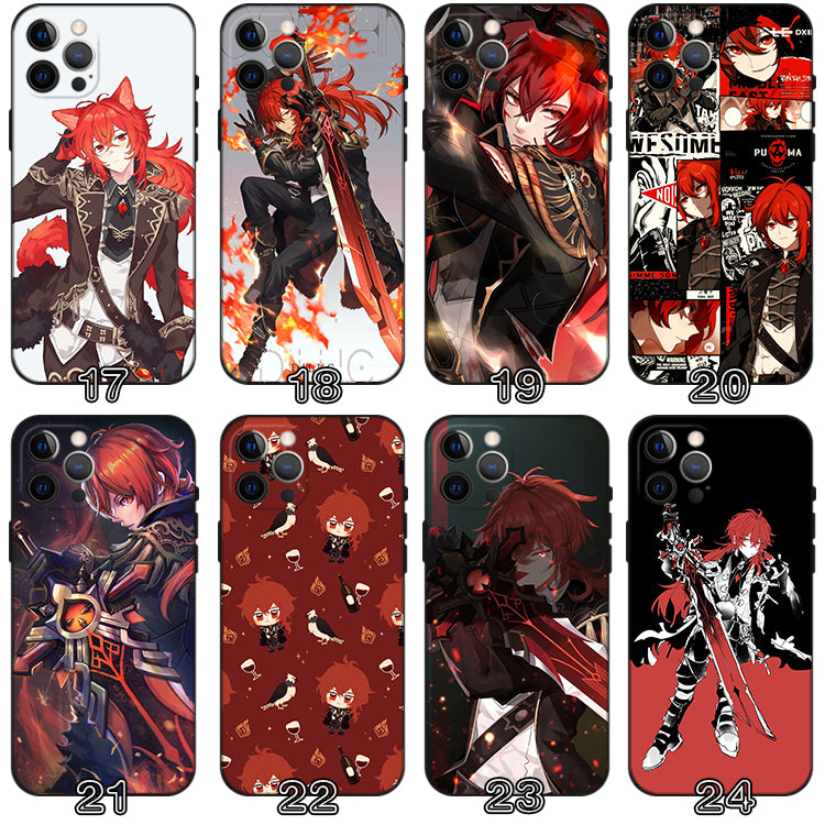 Diluc Genshin Impact Phone Case